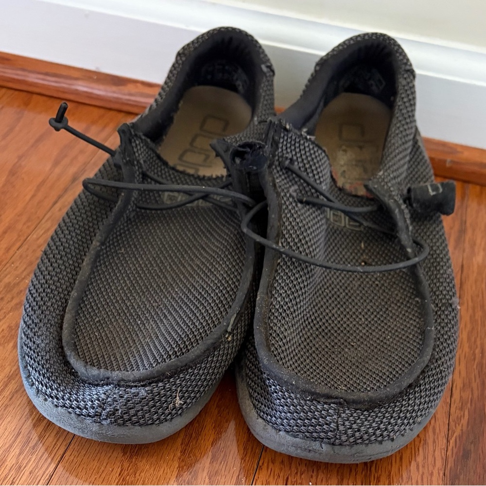 Hey Dude Men's Black Boat Shoes